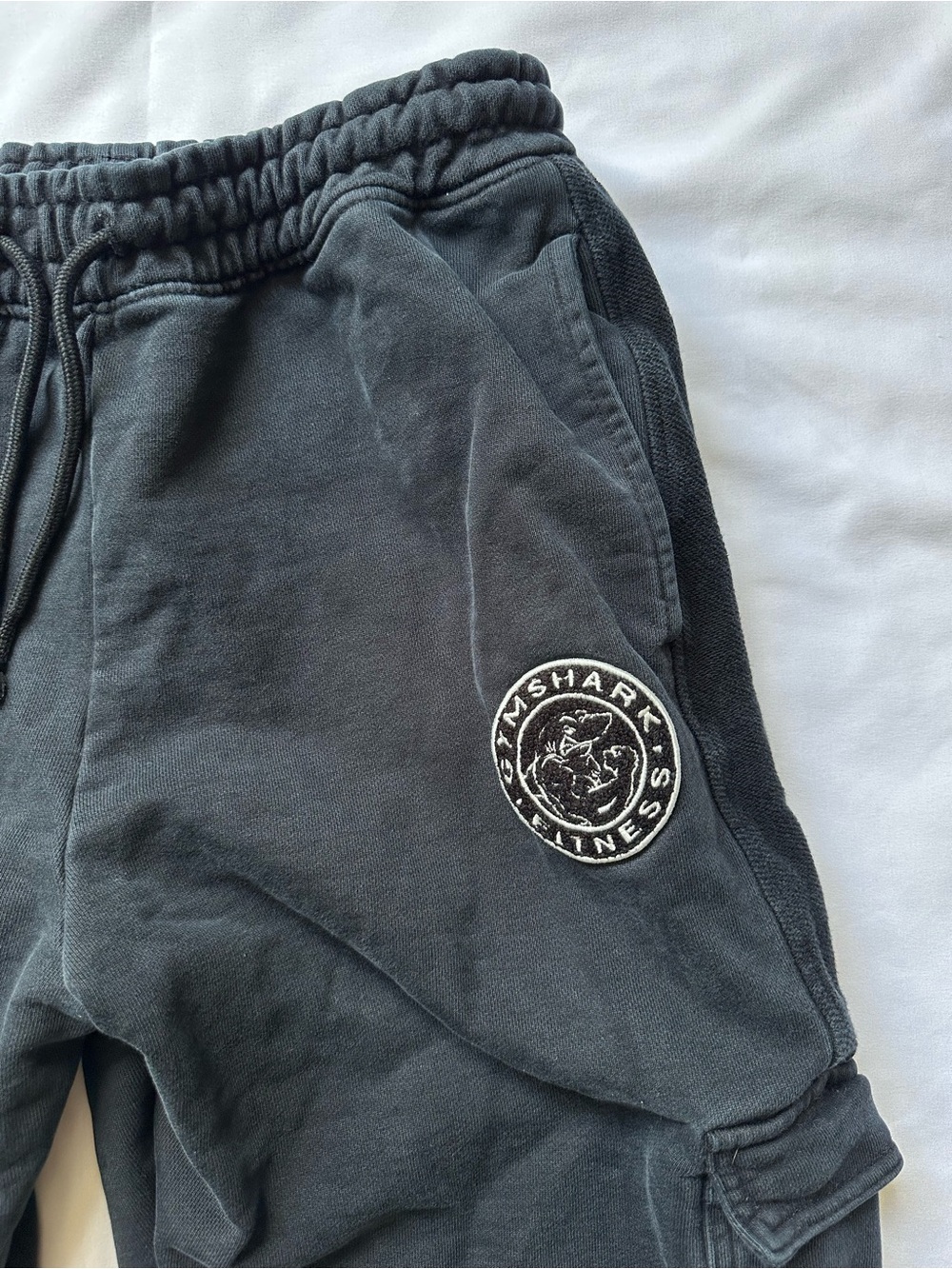 Gymshark Charcoal Cargo Joggers with Logo Patch - Picture 3 of 5